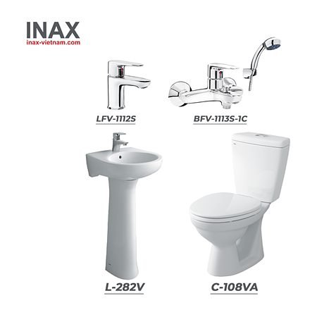 Combo thiết bị vệ sinh INAX C-108VA + L-282V + LFV-1112S + BFV-1113S-1C
