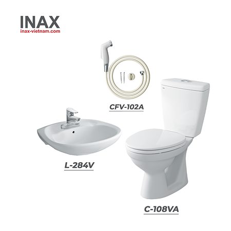 Combo thiết bị vệ sinh INAX C-108VA + L-284V + CFV-102A