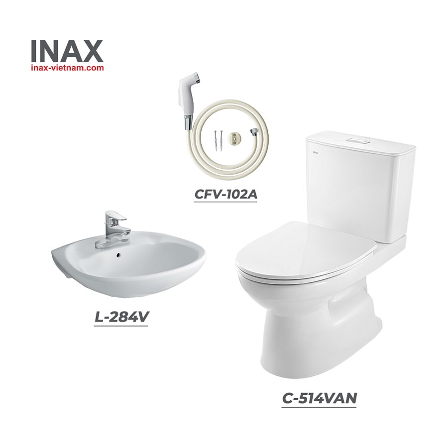 Combo thiết bị vệ sinh INAX C-514VAN+L-284V+CFV-102A