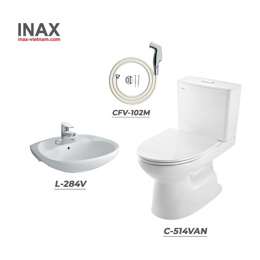 Combo thiết bị vệ sinh INAX C-514VAN+L-284V+CFV-102M