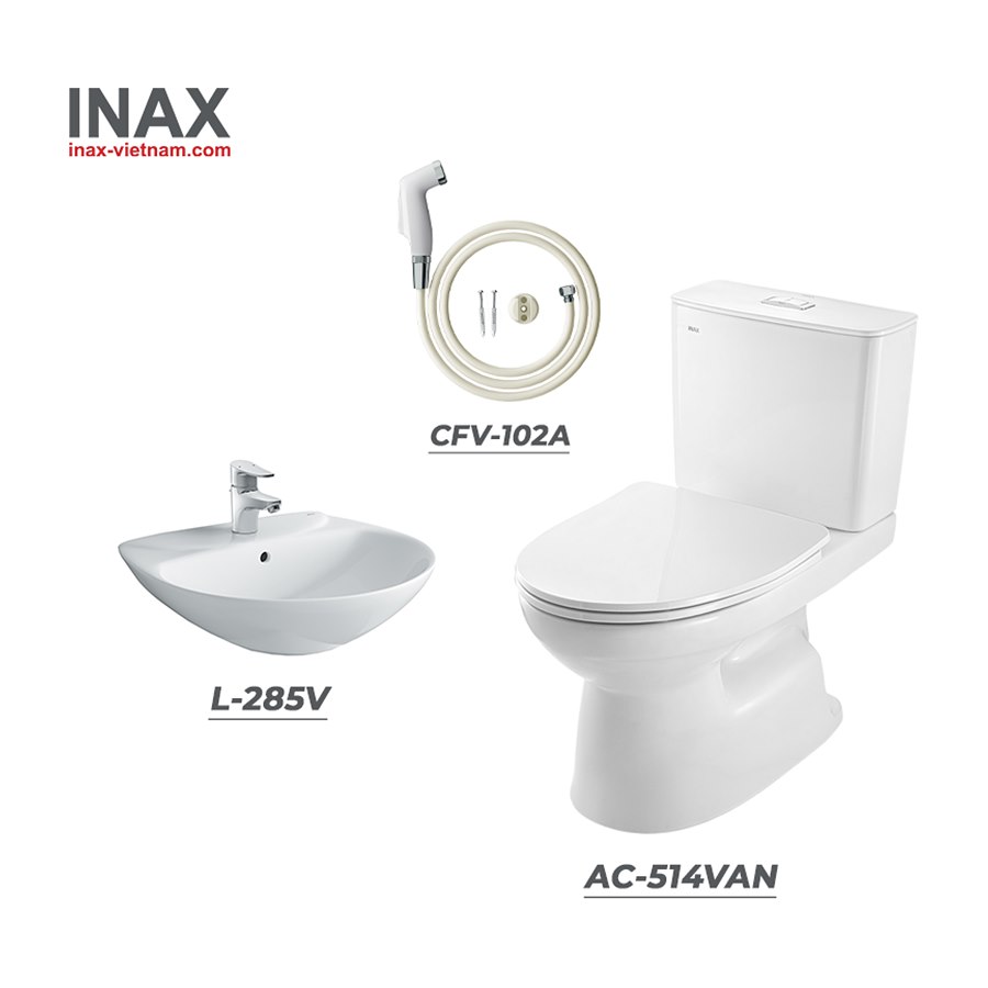 Combo thiết bị vệ sinh INAX C-514VAN+L-285V+CFV-102A