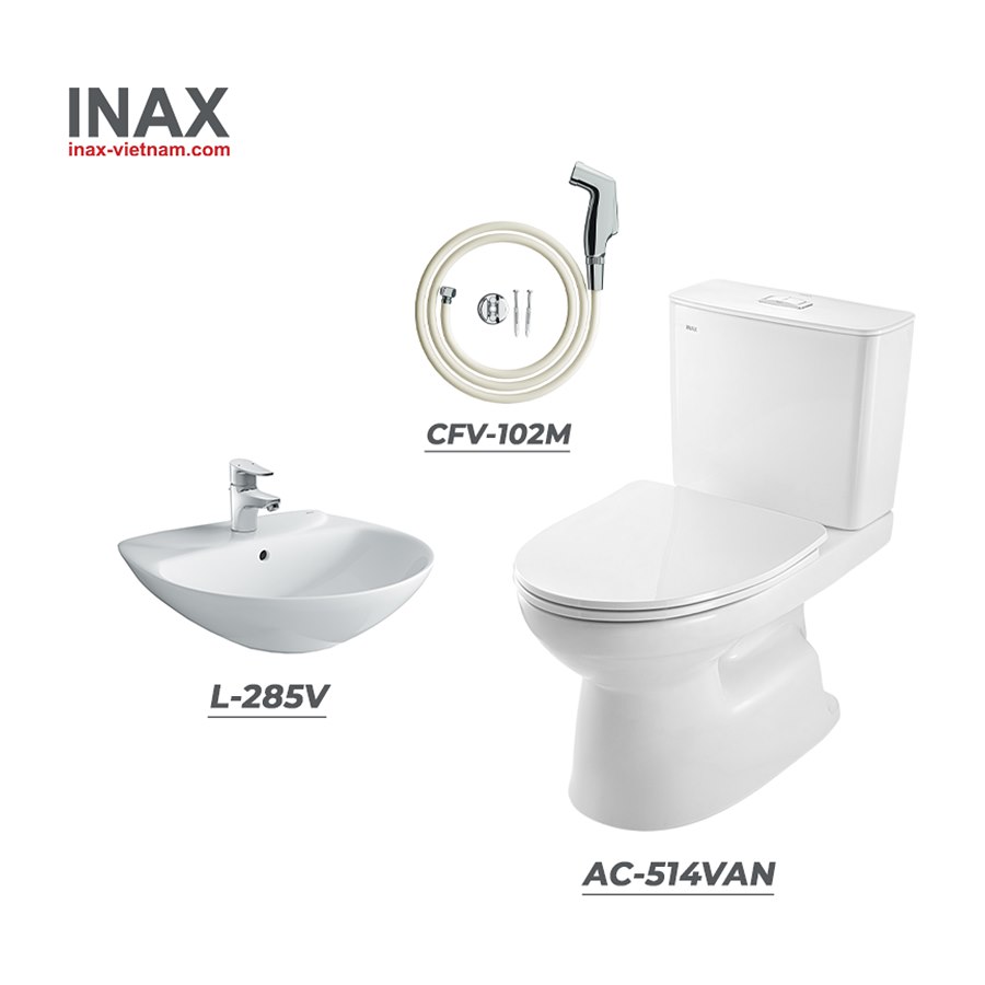 Combo thiết bị vệ sinh INAX C-514VAN+L-285V+CFV-102M