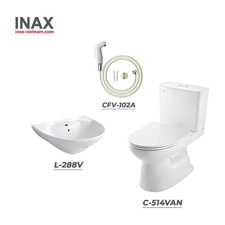 Combo thiết bị vệ sinh INAX C-514VAN+L-288V+CFV-102A
