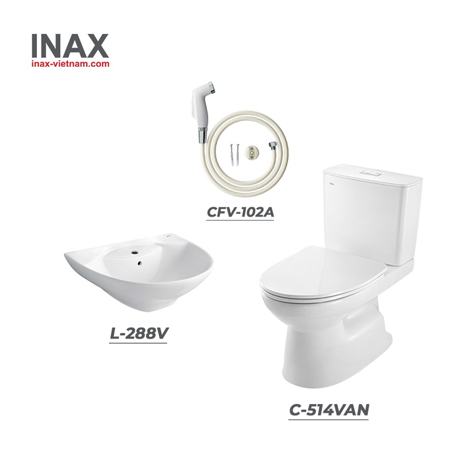 Combo thiết bị vệ sinh INAX C-514VAN+L-288V+CFV-102A
