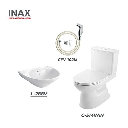 Combo thiết bị vệ sinh INAX C-514VAN+L-288V+CFV-102M