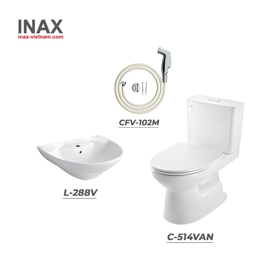 Combo thiết bị vệ sinh INAX C-514VAN+L-288V+CFV-102M