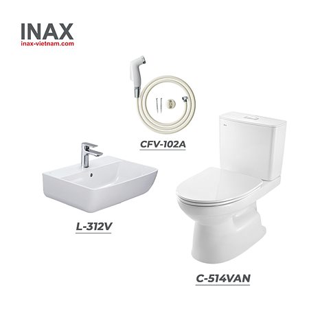 Combo thiết bị vệ sinh INAX C-514VAN+L-312V+CFV-102A