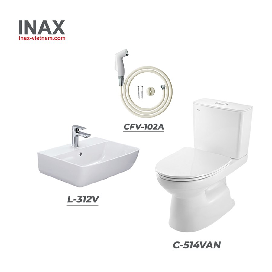 Combo thiết bị vệ sinh INAX C-514VAN+L-312V+CFV-102A