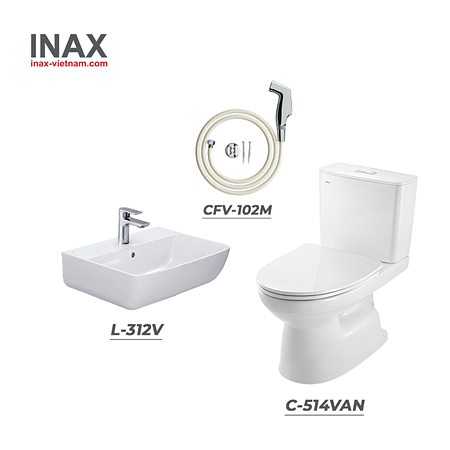 Combo thiết bị vệ sinh INAX C-514VAN+L-312V+CFV-102M