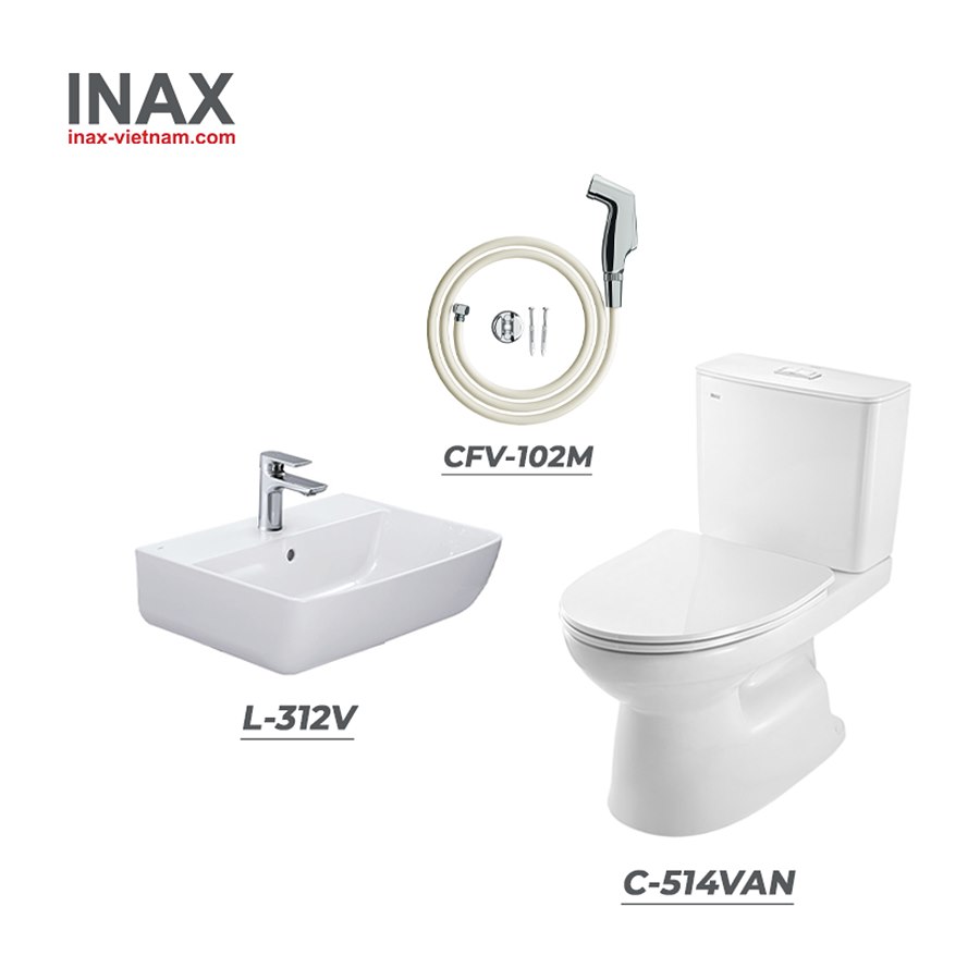Combo thiết bị vệ sinh INAX C-514VAN+L-312V+CFV-102M