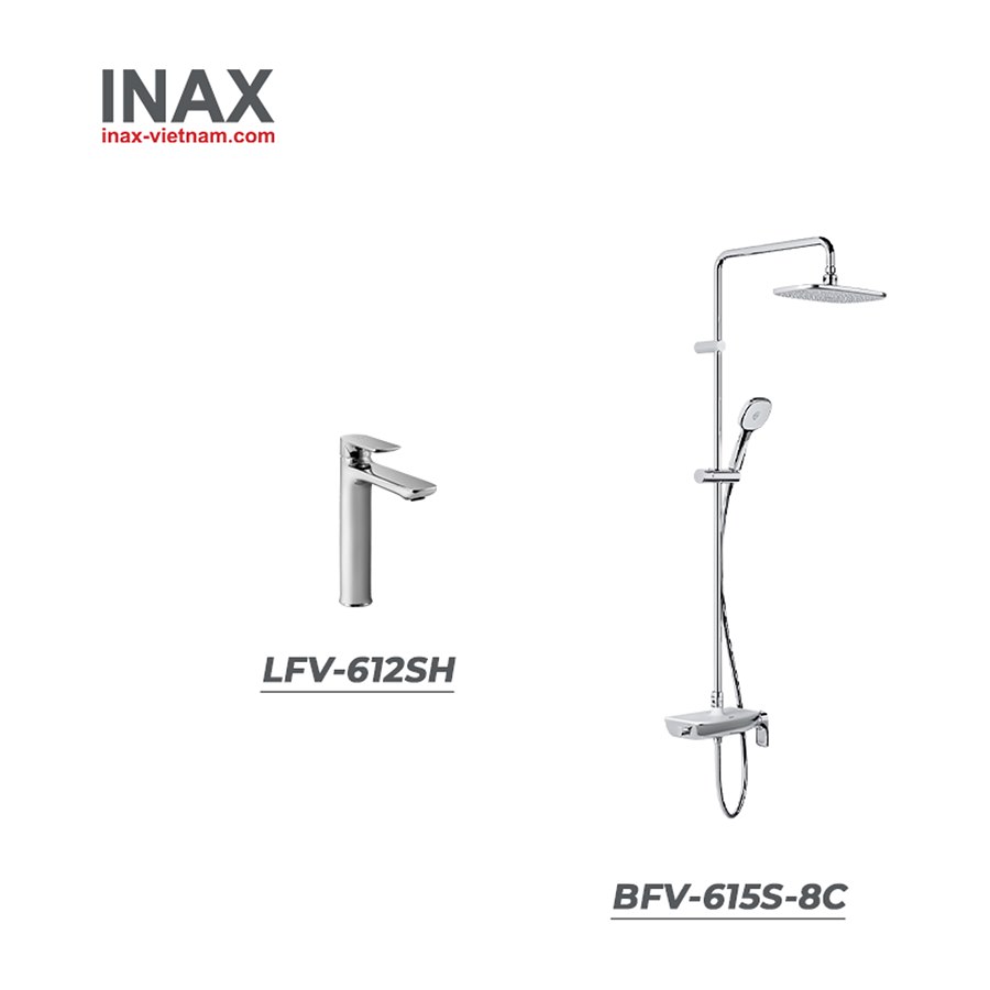 Combo thiết bị vệ sinh INAX LFV-612SH + BFV-615S-8C