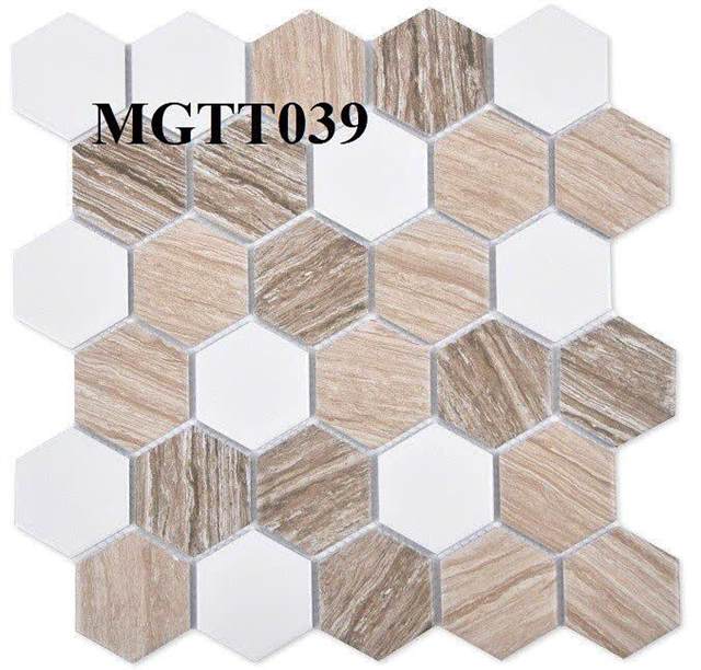 Gạch mosaic Gạch mosaic lục giác vân gỗ MGTT039 30x30