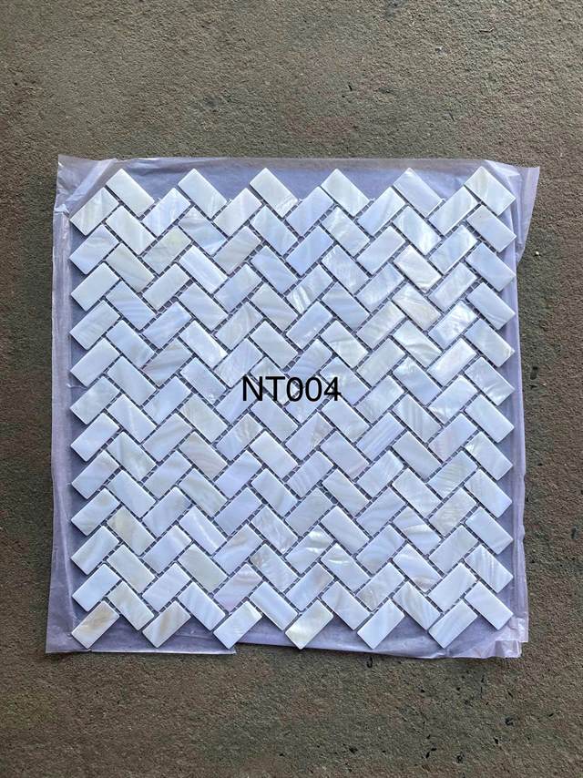 Gạch mosaic Gạch mosaic xà cừ xương cá NT004 30x30