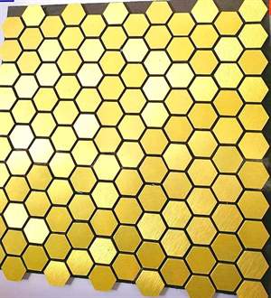 Gạch mosaic Gạch mosaic lục giác gương vàng 30x30