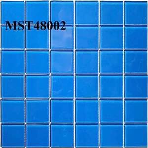 Gạch mosaic Gạch mosaic thủy tinh xanh MST48002 30x30