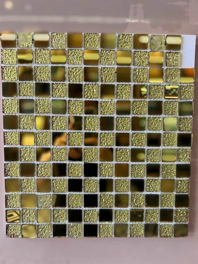Gạch mosaic Gạch mosaic gương vàng – mẫu 2 30x30