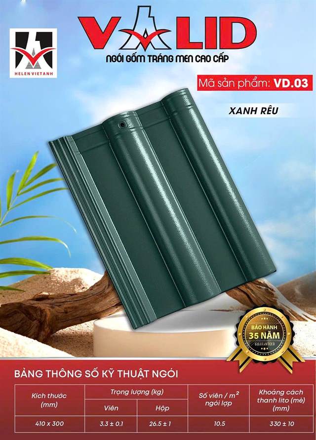 Ngói sóng Việt Anh – mẫu 3