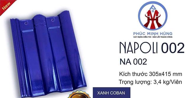 Ngói sóng Napoli 2 vít – mẫu 1