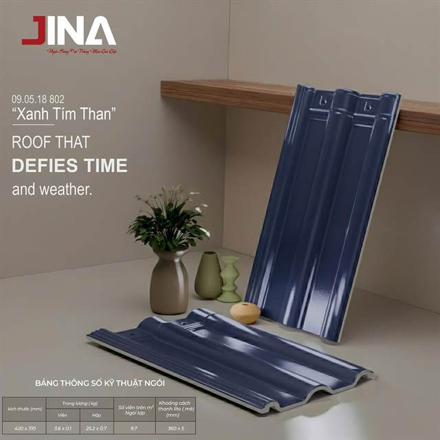 Ngói sóng Jina 2 vít – mẫu 1