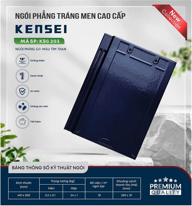 Ngói phẳng Kensei – mẫu 3