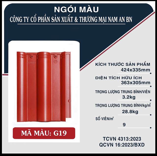 Ngói sóng Nam An – mẫu 1