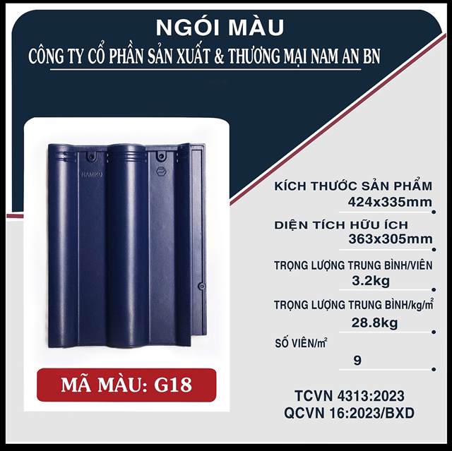 Ngói sóng Nam An – mẫu 2
