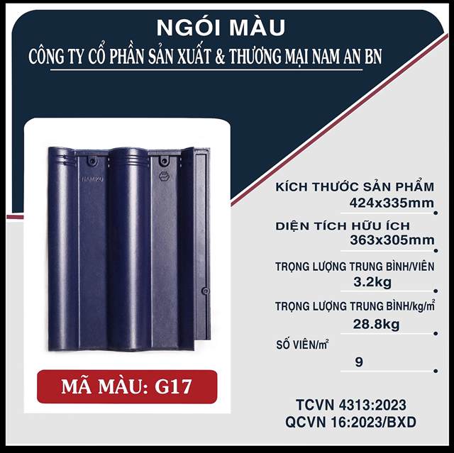 Ngói sóng Nam An – mẫu 3