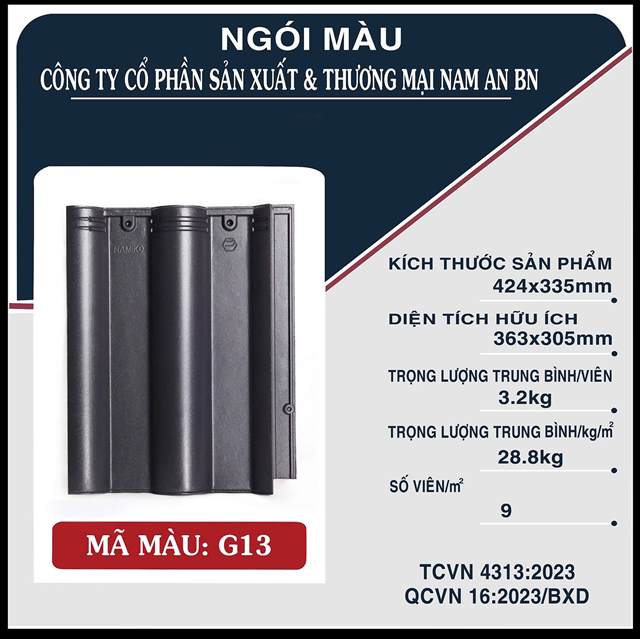 Ngói sóng Nam An – mẫu 4