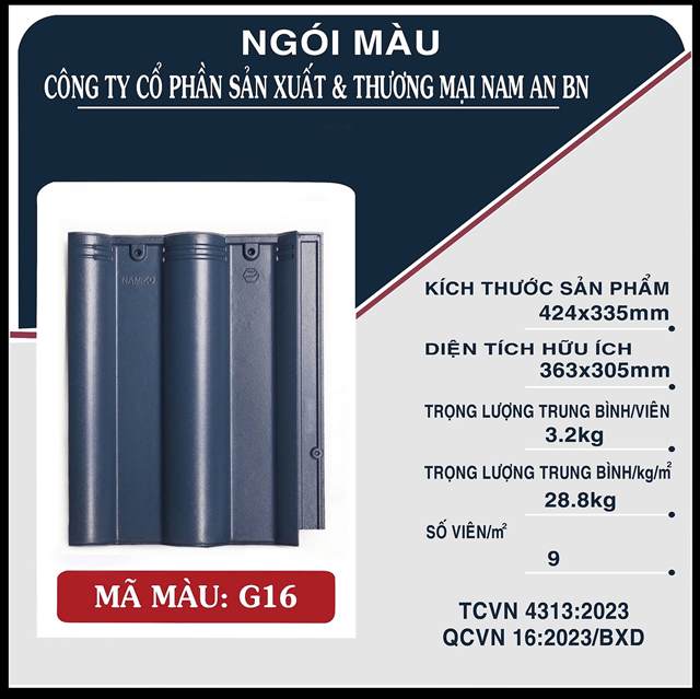 Ngói sóng Nam An – mẫu 5