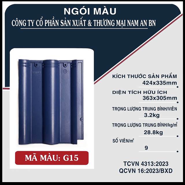 Ngói sóng Nam An – mẫu 6