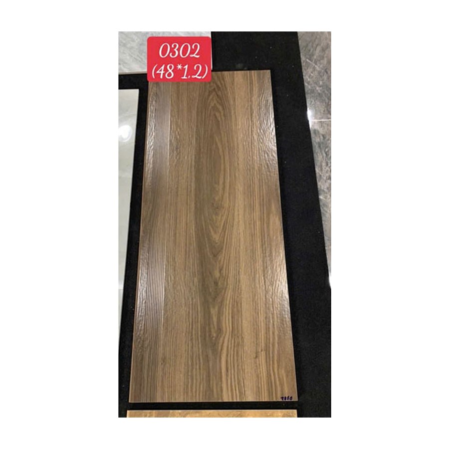 Gạch ốp cầu thang Trung Quốc 48x120 0302KH-H giả gỗ