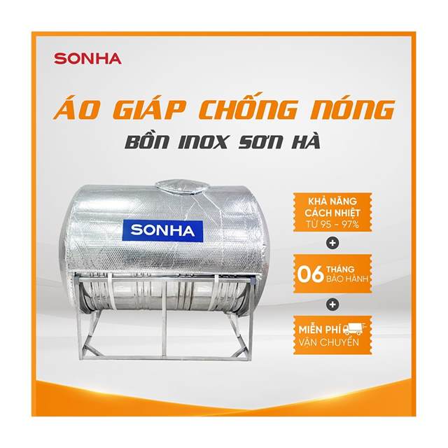 (2000F1380) Áo giáp chống nóng bồn inox Sơn Hà ngang