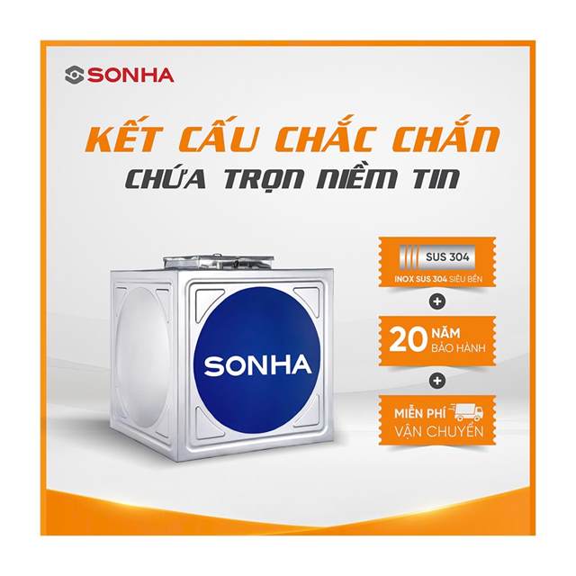 Bể Nước Ngầm Inox 2m3 Sơn Hà