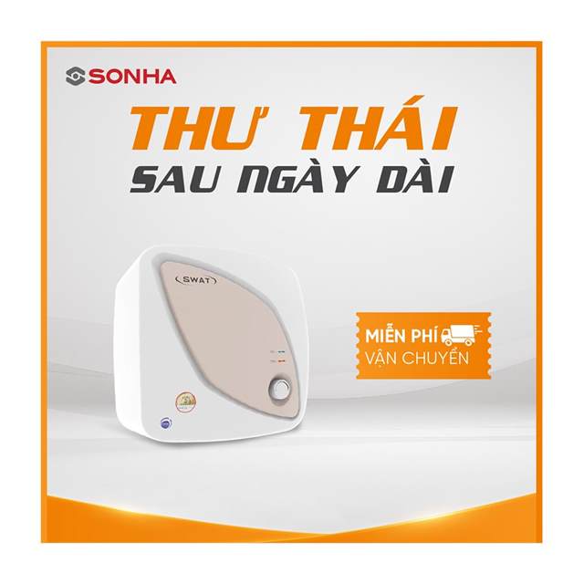 Bình nước nóng Sơn Hà SWAT vuông 15L (SW15V0)