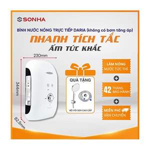 Bình nước nóng trực tiếp Daria 1041 (Không có bơm tăng áp) Sơn Hà