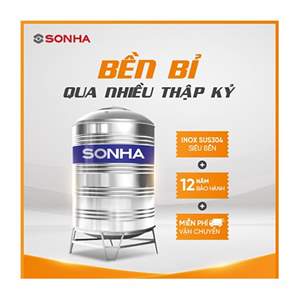 Bồn inox Sơn Hà mẫu đứng - 2.500 (F1380)