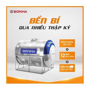 Bồn inox Sơn Hà mẫu ngang - 2.000 (F1140)