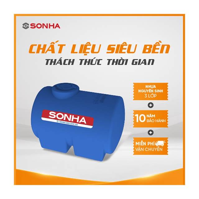 Bồn nhựa Sơn Hà mẫu ngang - 1.200L