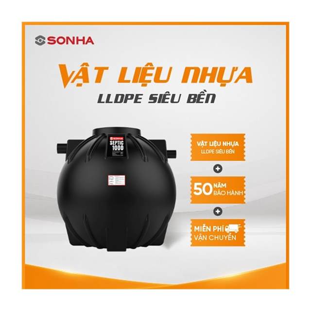 Bồn tự hoại Septic Sơn Hà đứng 1000 lít