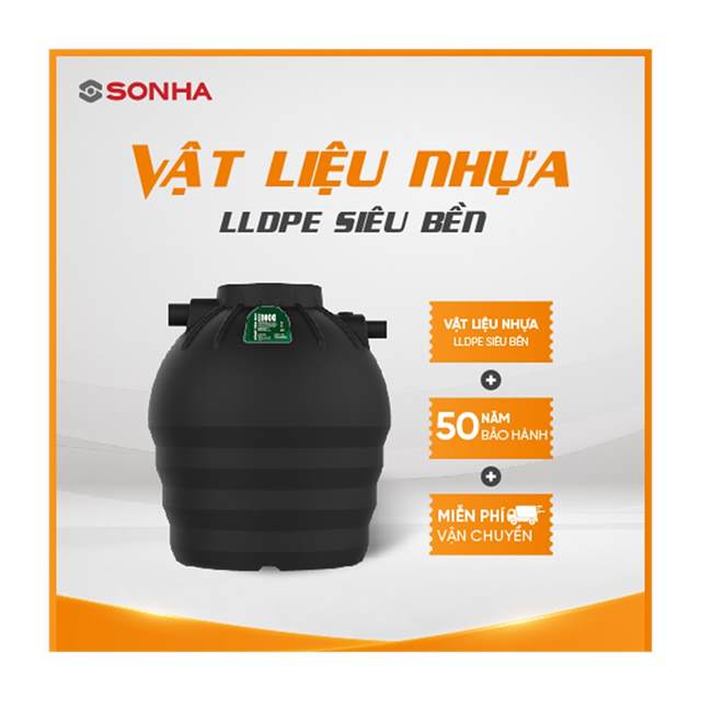 Bồn tự hoại Septic Sơn Hà đứng 2000 lít