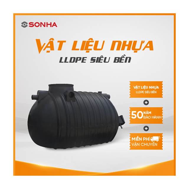 Bồn tự hoại Septic Sơn Hà ngang 1000 lít
