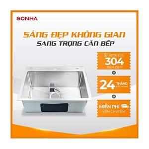 Chậu inox cao cấp Sơn Hà Luxury Handmade 1 hố