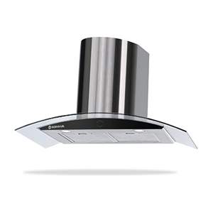 Máy hút mùi cong đen trụ 70 Sơn Hà SHK-9822