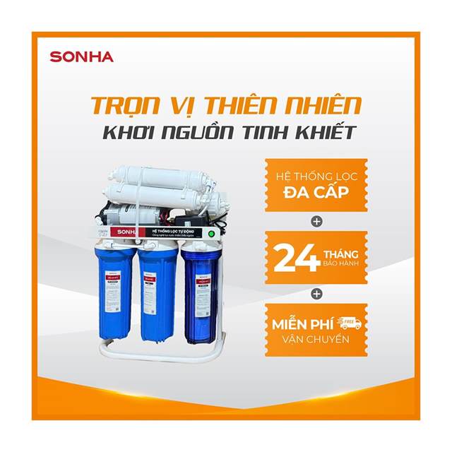 Máy lọc nước RO Sơn Hà 7 lõi không vỏ tủ