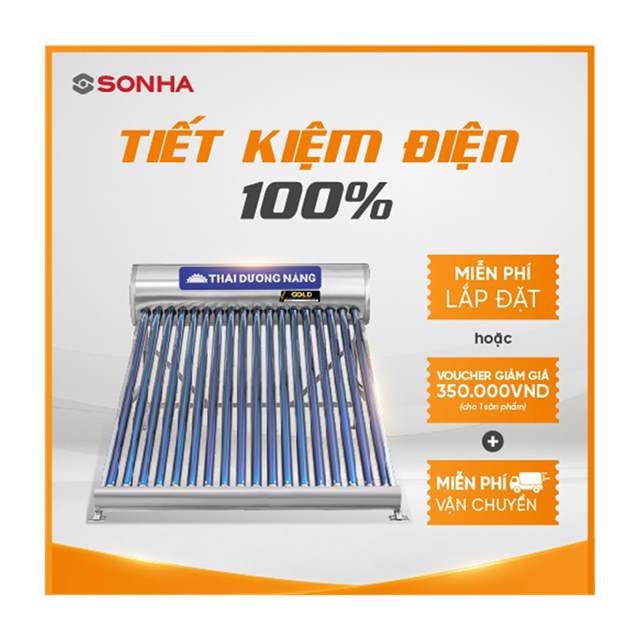 (GOLD 180L) Thái dương năng Sơn Hà ống dầu GOLD 58 - 180