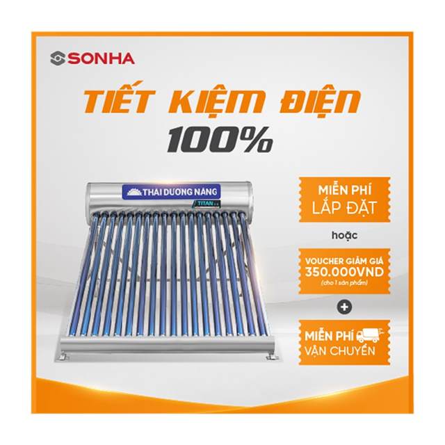 (TITAN 180L) Thái dương năng Sơn Hà TITAN 316 ống dầu 58 - 180