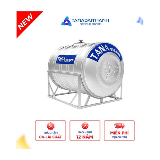 Bồn inox Tân Á Smart ngang 5000L (Φ1400) Tân Á Đại Thành