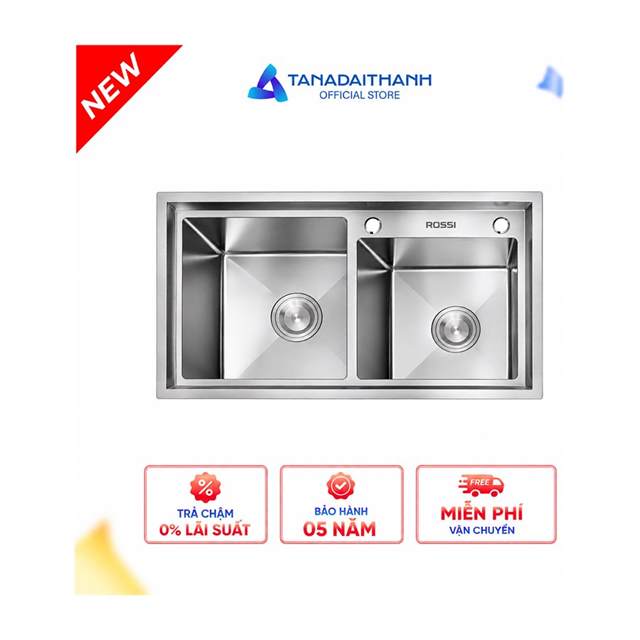 Chậu rửa inox 2 hố Rossi RL320LH