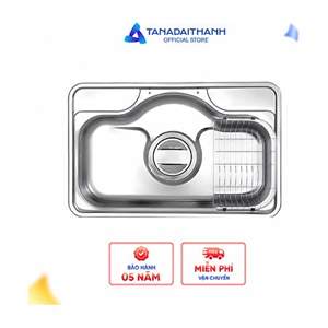 Chậu đơn rửa bát Wonang Tân Á Đại Thành WKJ08551 một hố inox 304 – Made In Korea