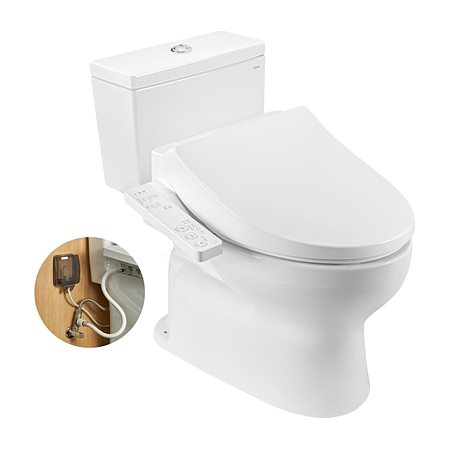 Bàn cầu 2 khối kèm nắp rửa WASHLET dòng S1 – TCF23661GAA TOTO CS302DW26#W